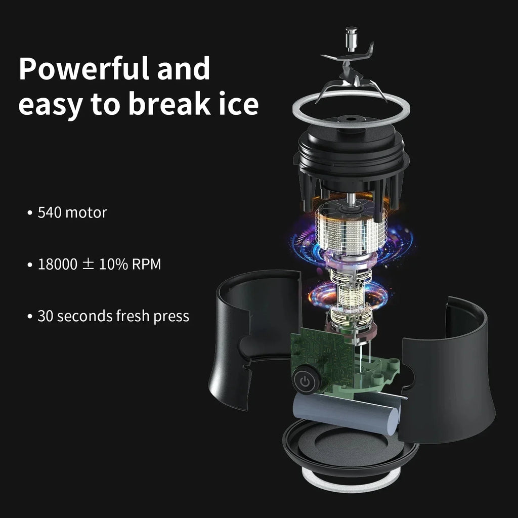 Premium 600ML Portable Blender High-Speed USB Rechargeable Smoothie & Juice Maker