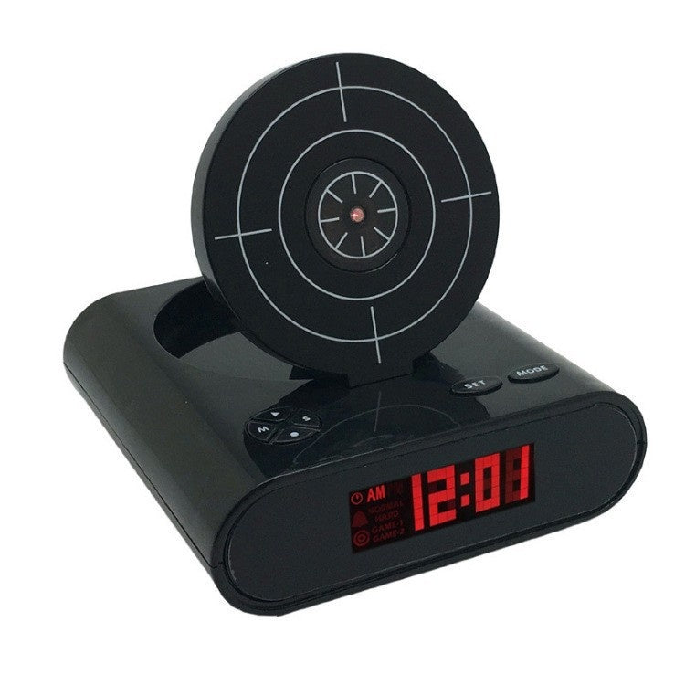 Desk Clock Digital Gun Alarm Clock Gadget Target Laser Shoot For Children's Alarm